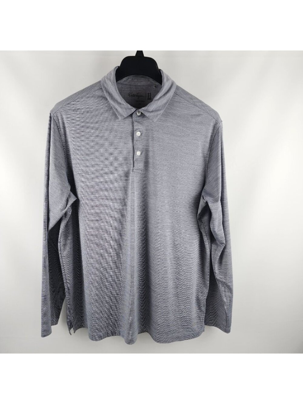 Walter Hagen Shirt Mens XL Gray II L/S Golf Polo